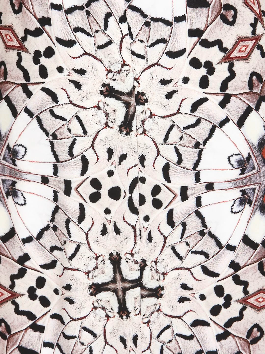 White Abstract Print Asymmetric Maxi Dress - Image 8