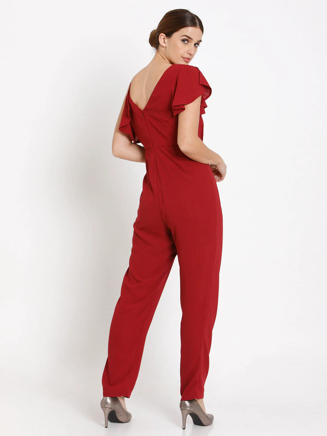 Red Flounce Jumpsuit - Image 4