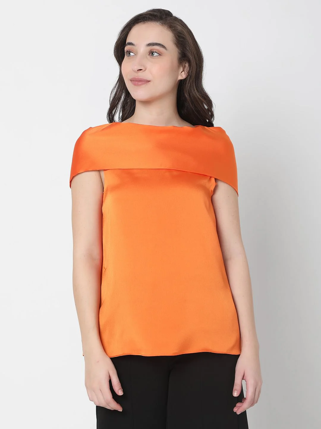 Orange High Neck Top - Image 2