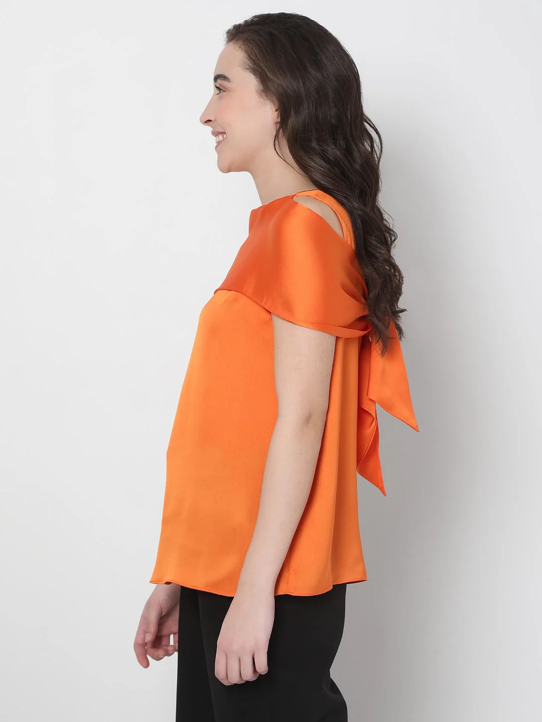 Orange High Neck Top - Image 3