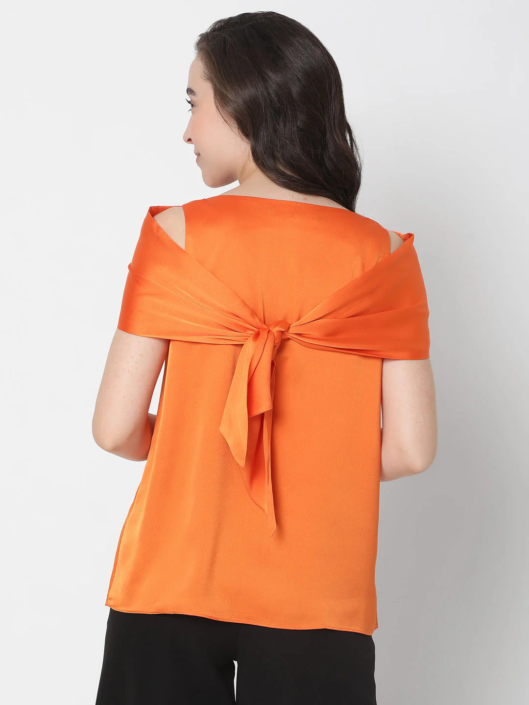 Orange High Neck Top - Image 4