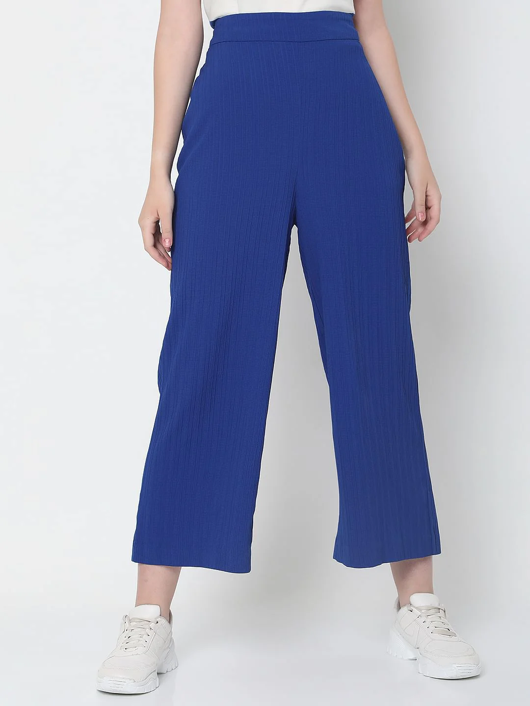 Blue High Rise Co-Ord Set Pants - Image 2