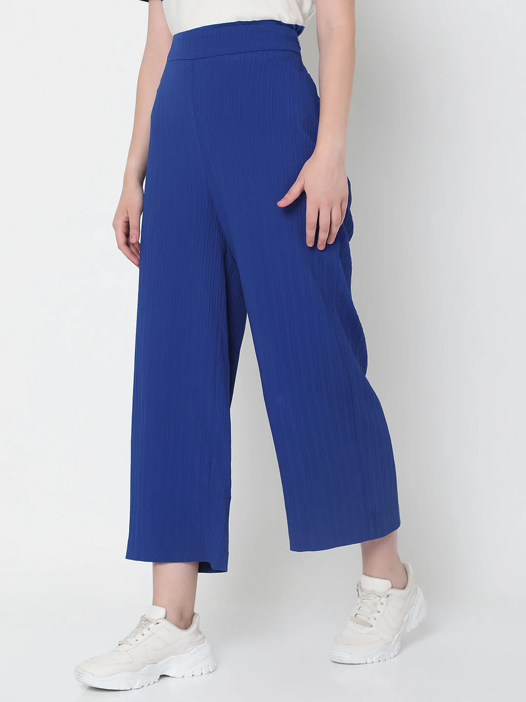 Blue High Rise Co-Ord Set Pants - Image 3