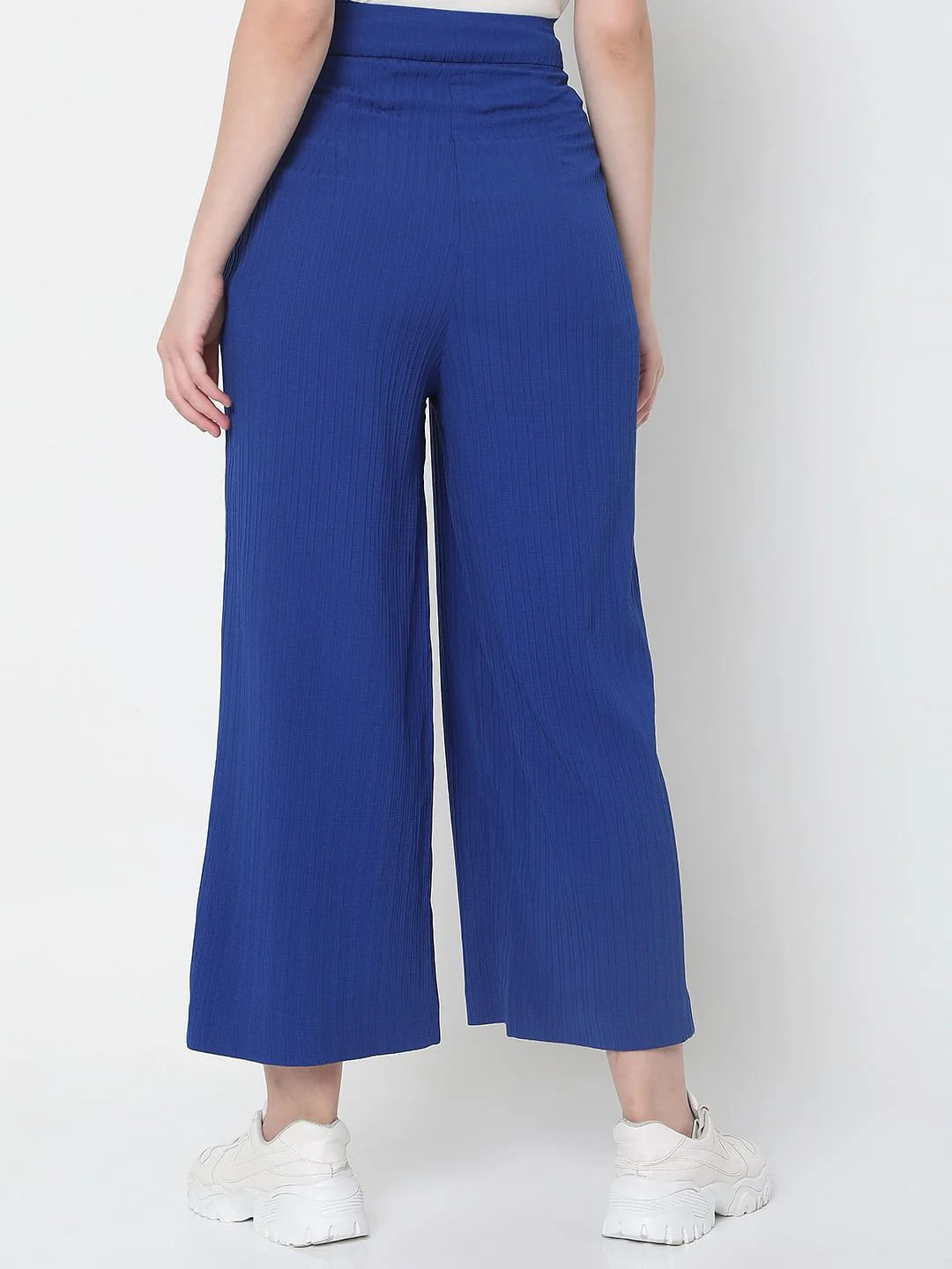Blue High Rise Co-Ord Set Pants - Image 4