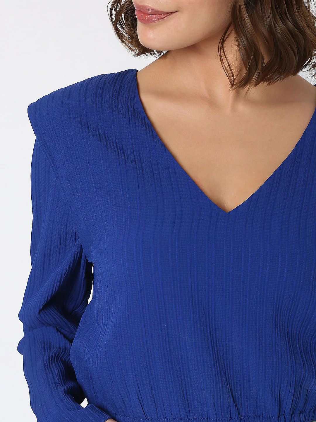 Blue Cropped Co-Ord Set Top - Image 6