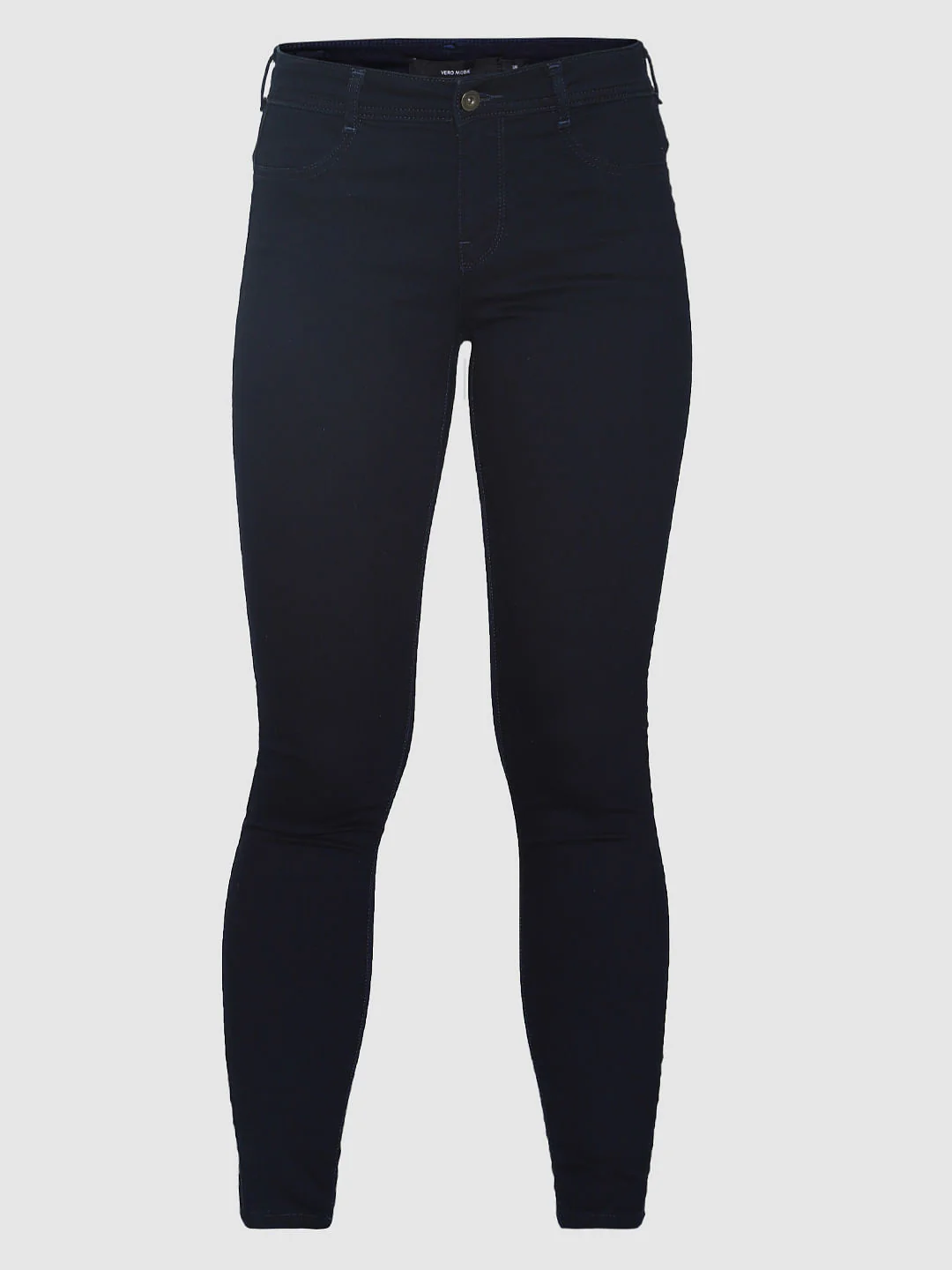 Dark Blue Mid Rise Skinny Fit Jeans - Image 5