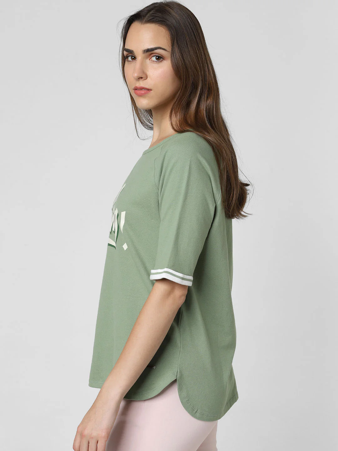 Green Stay Strong Print T-Shirt - Image 3