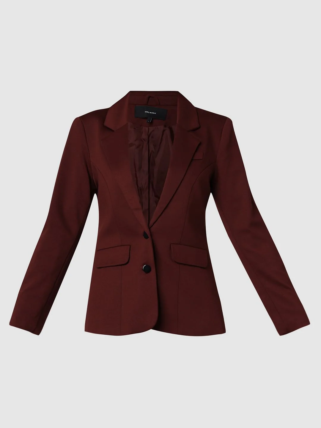 Burgundy Double Button Blazer - Image 7