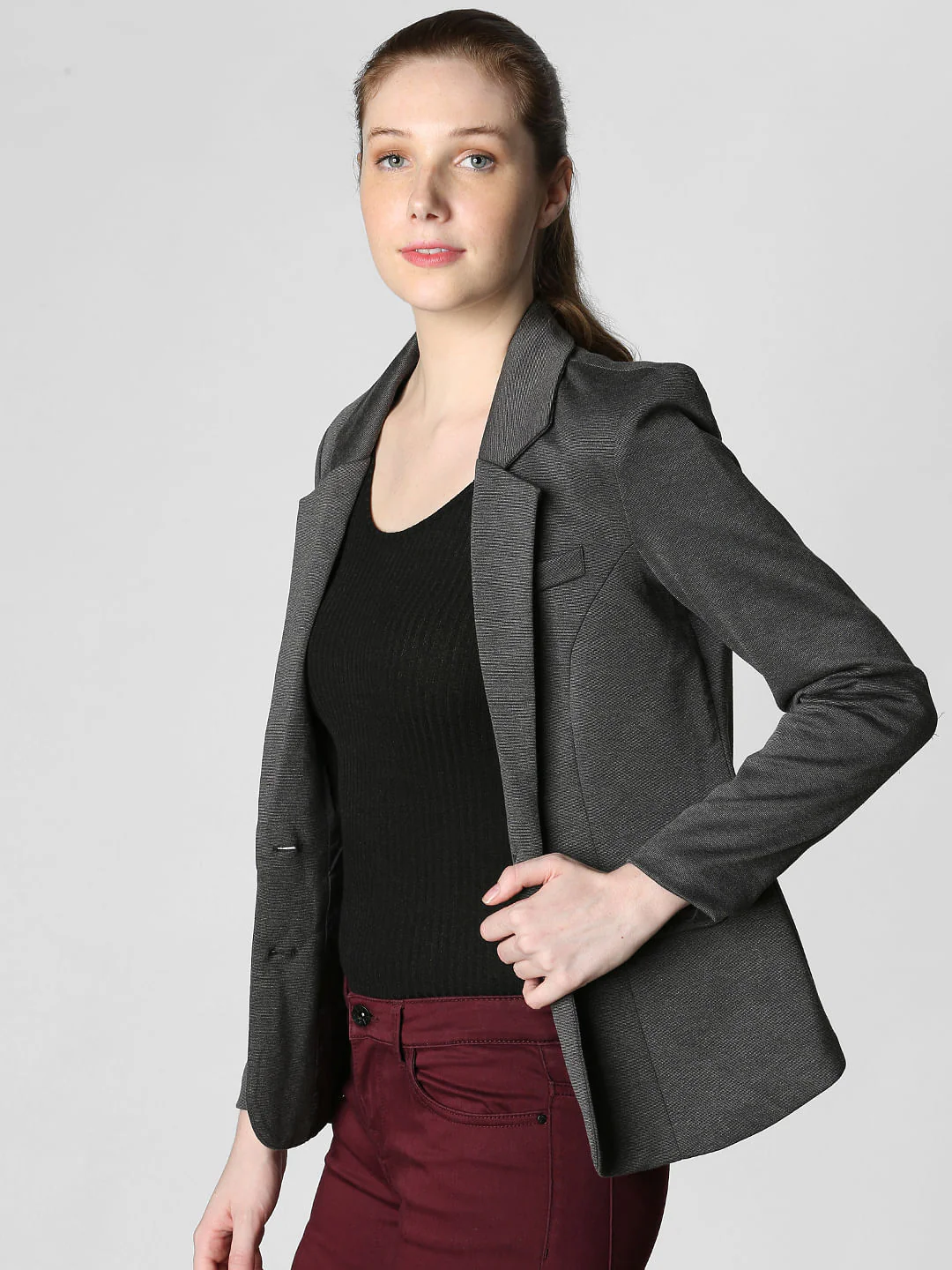 Dark Grey Formal Blazer - Image 3