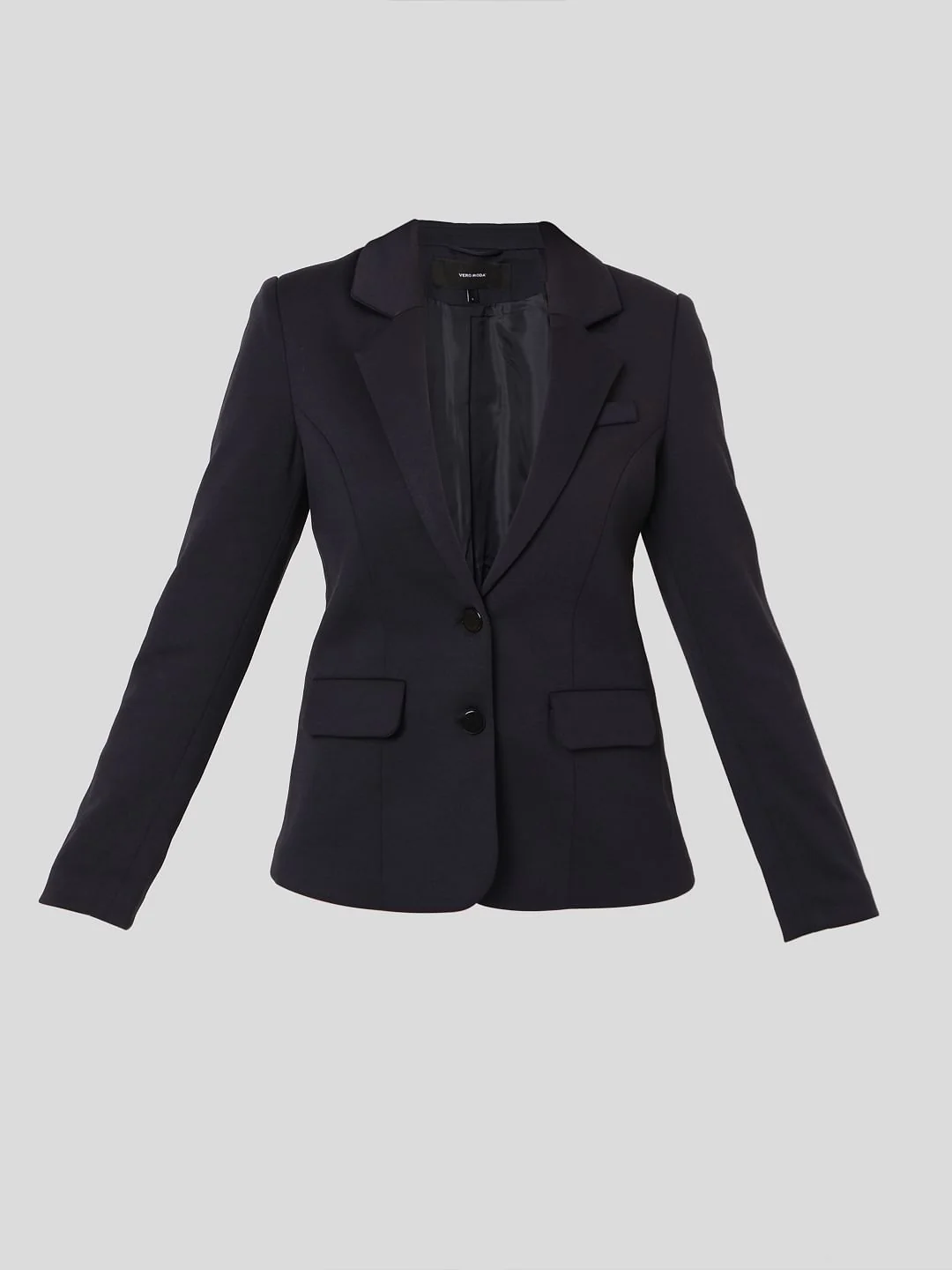 Navy Blue Knit Blazer - Image 6
