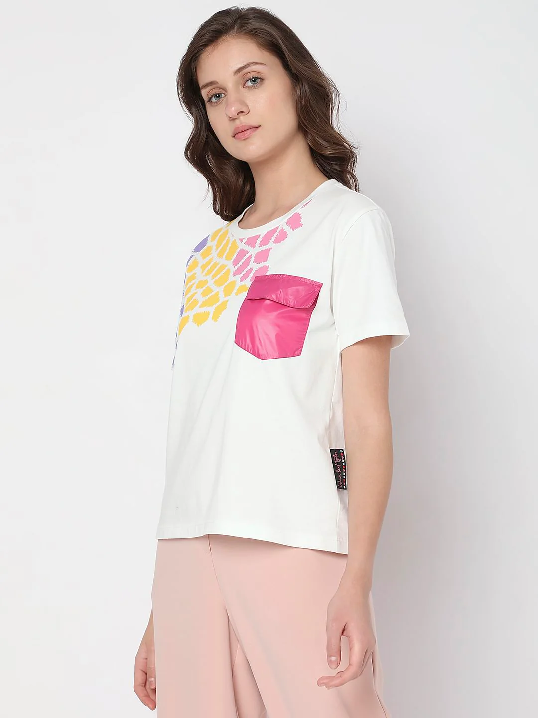 White Printed T-Shirt - Image 3