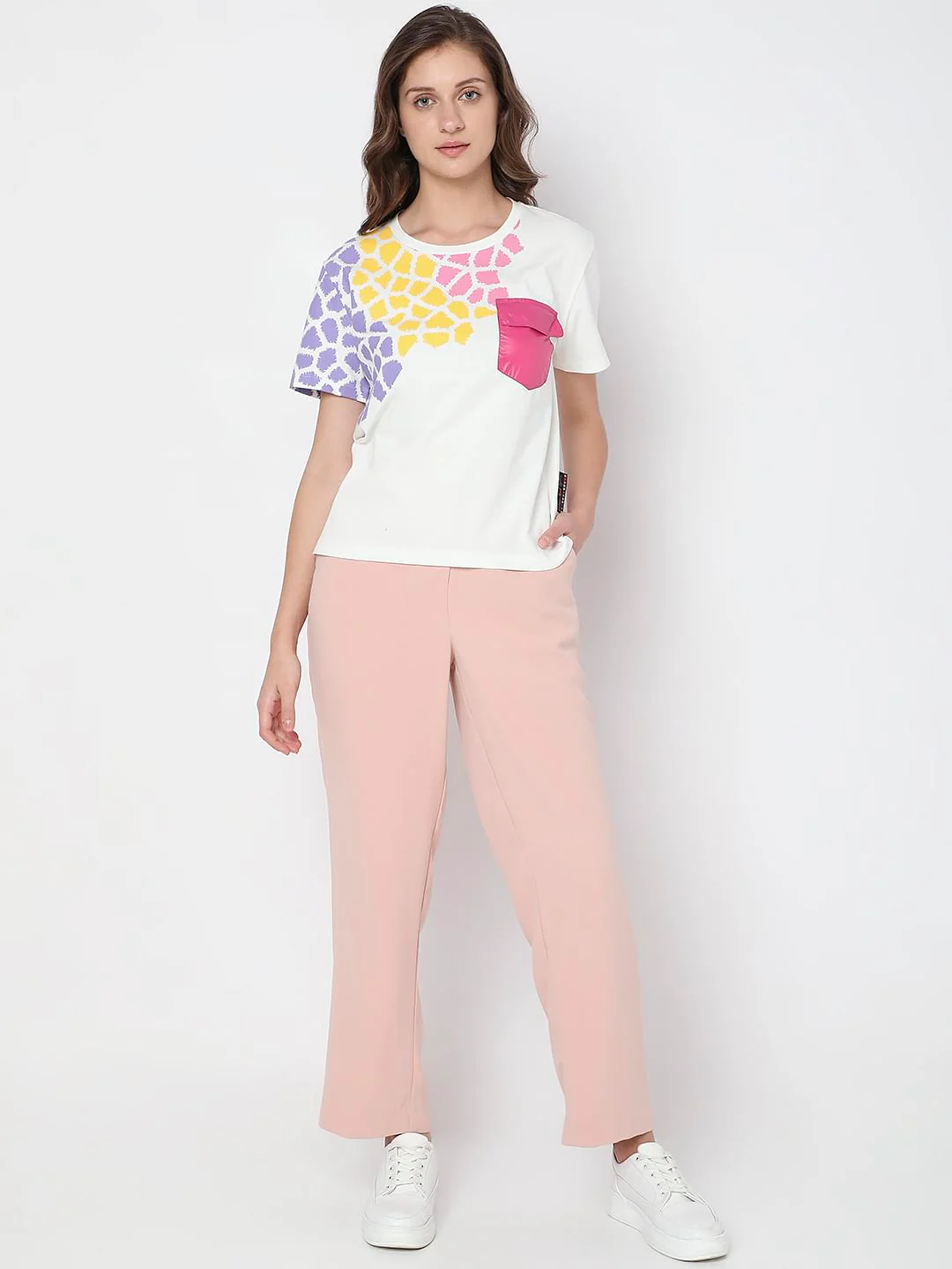 White Printed T-Shirt - Image 5
