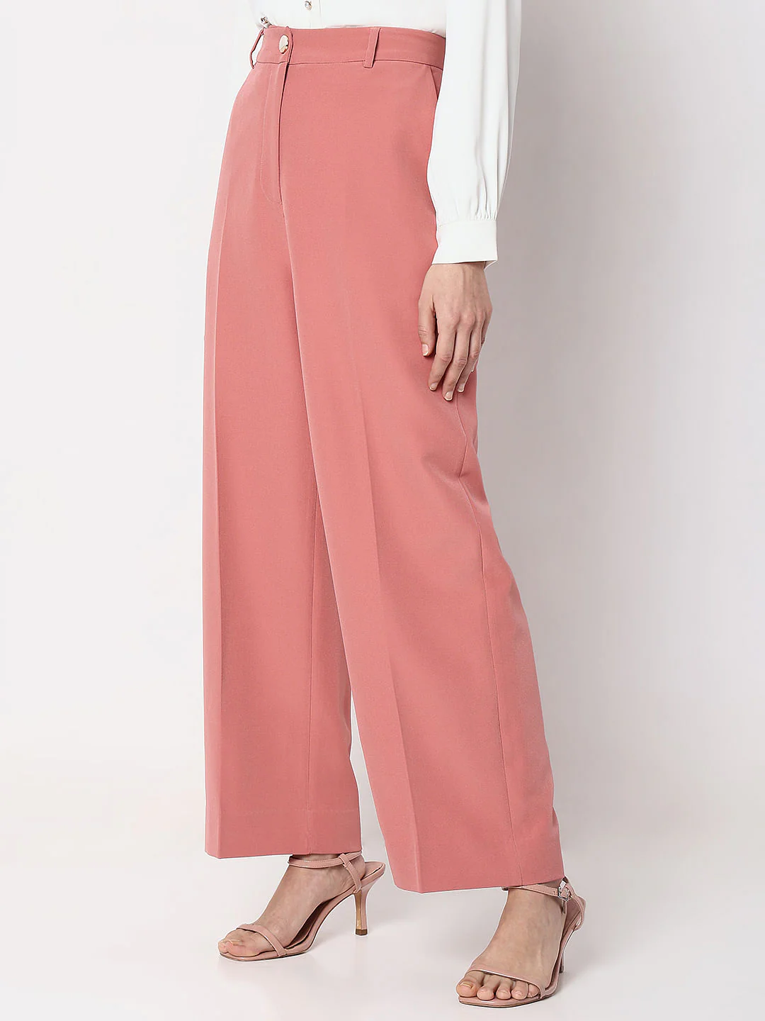 Pink High Rise Wide-Leg Pants - Image 3