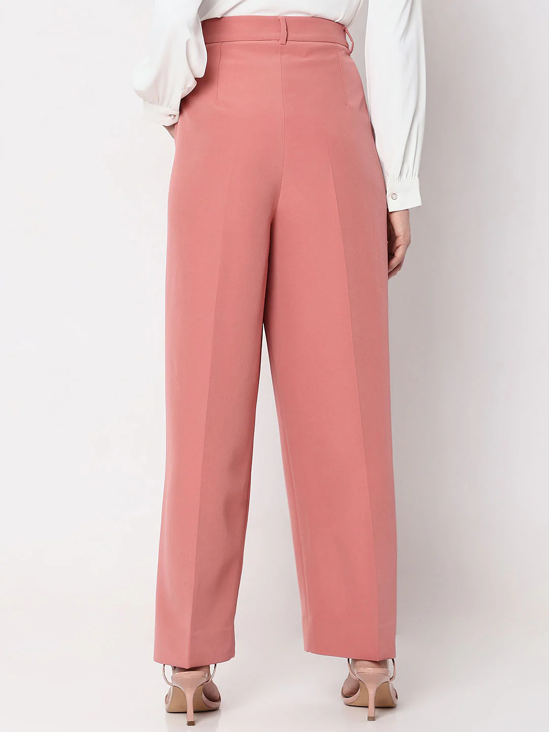 Pink High Rise Wide-Leg Pants - Image 4
