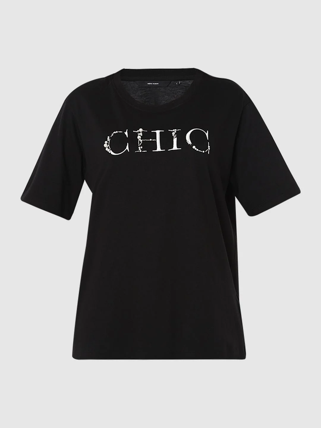 Black Pearl Embellished T-Shirt - Image 7