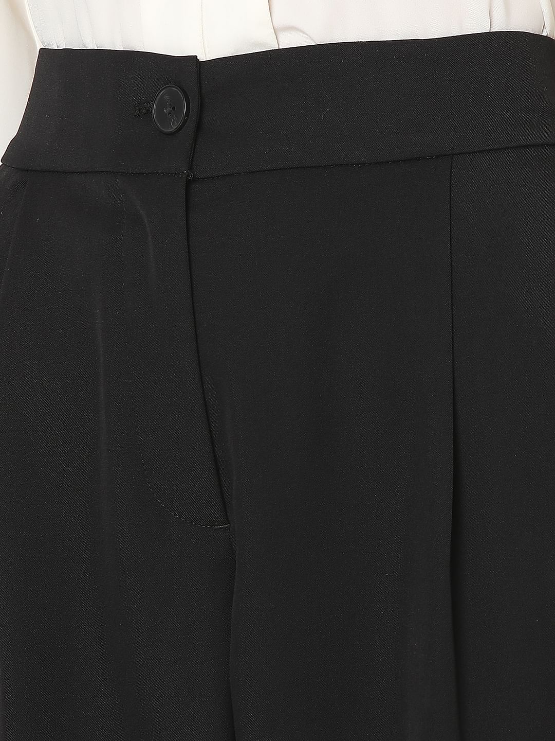 Black High Rise Tailored Pants - Image 8