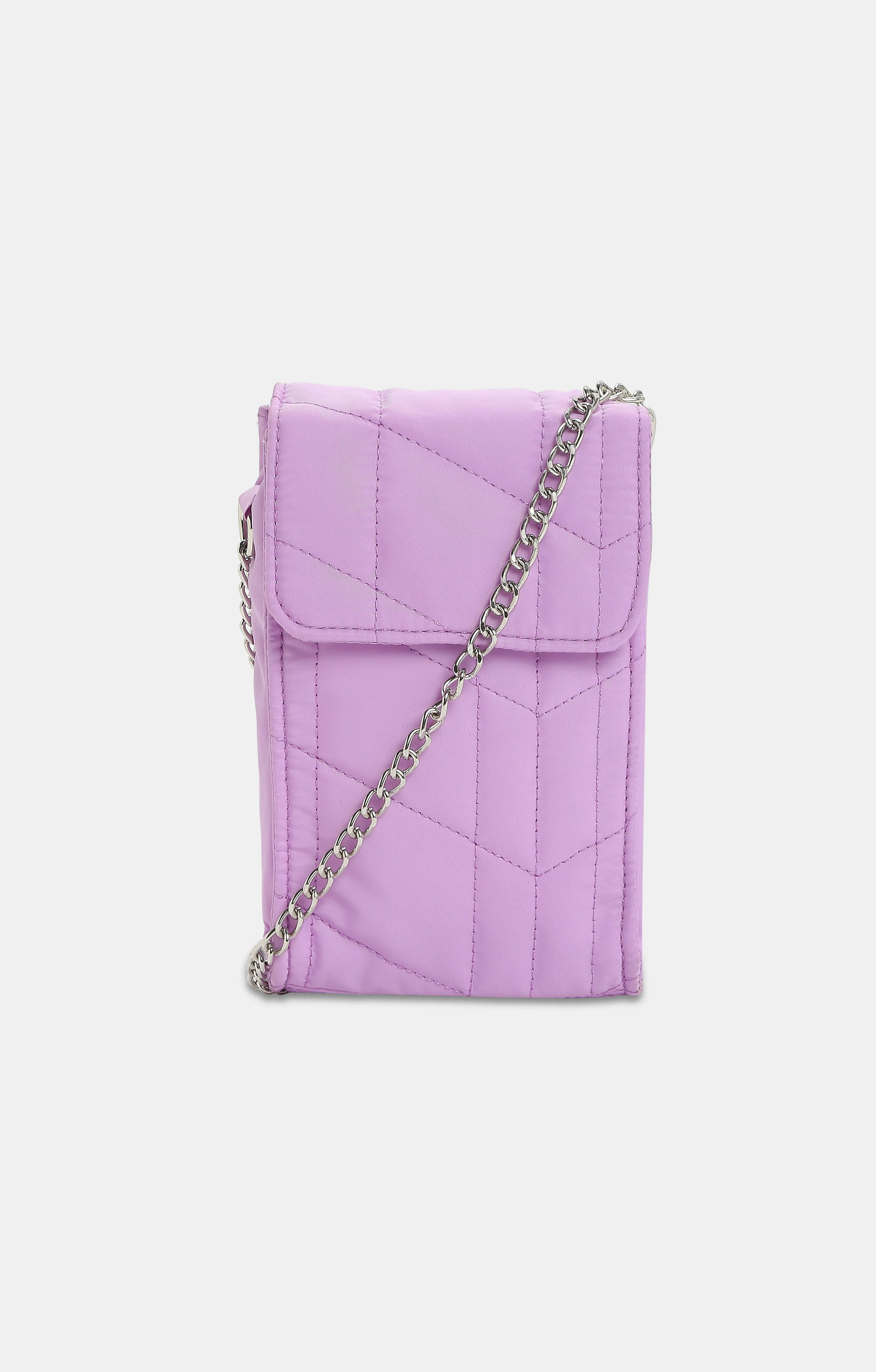 Purple Quilted Crossbody Bag - Image 2