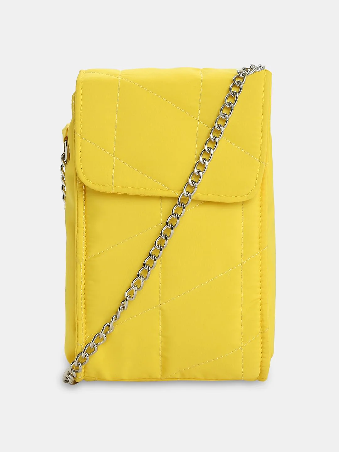 Yellow Quilted Crossbody Bag - Image 2