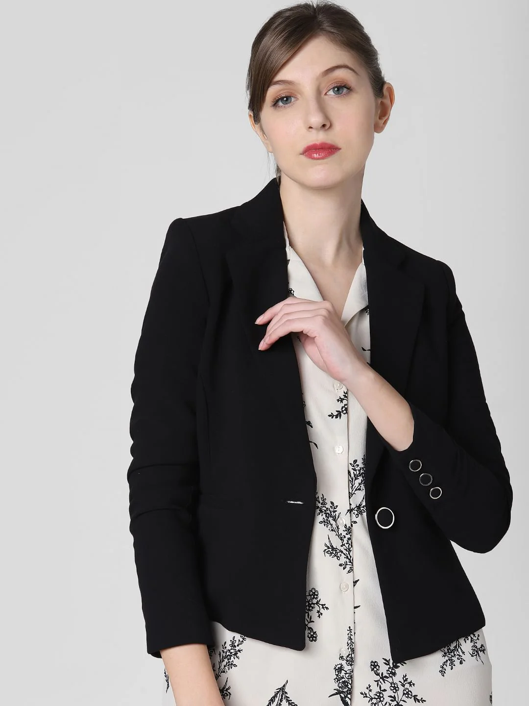 Black Single Button Formal Blazer - Image 2