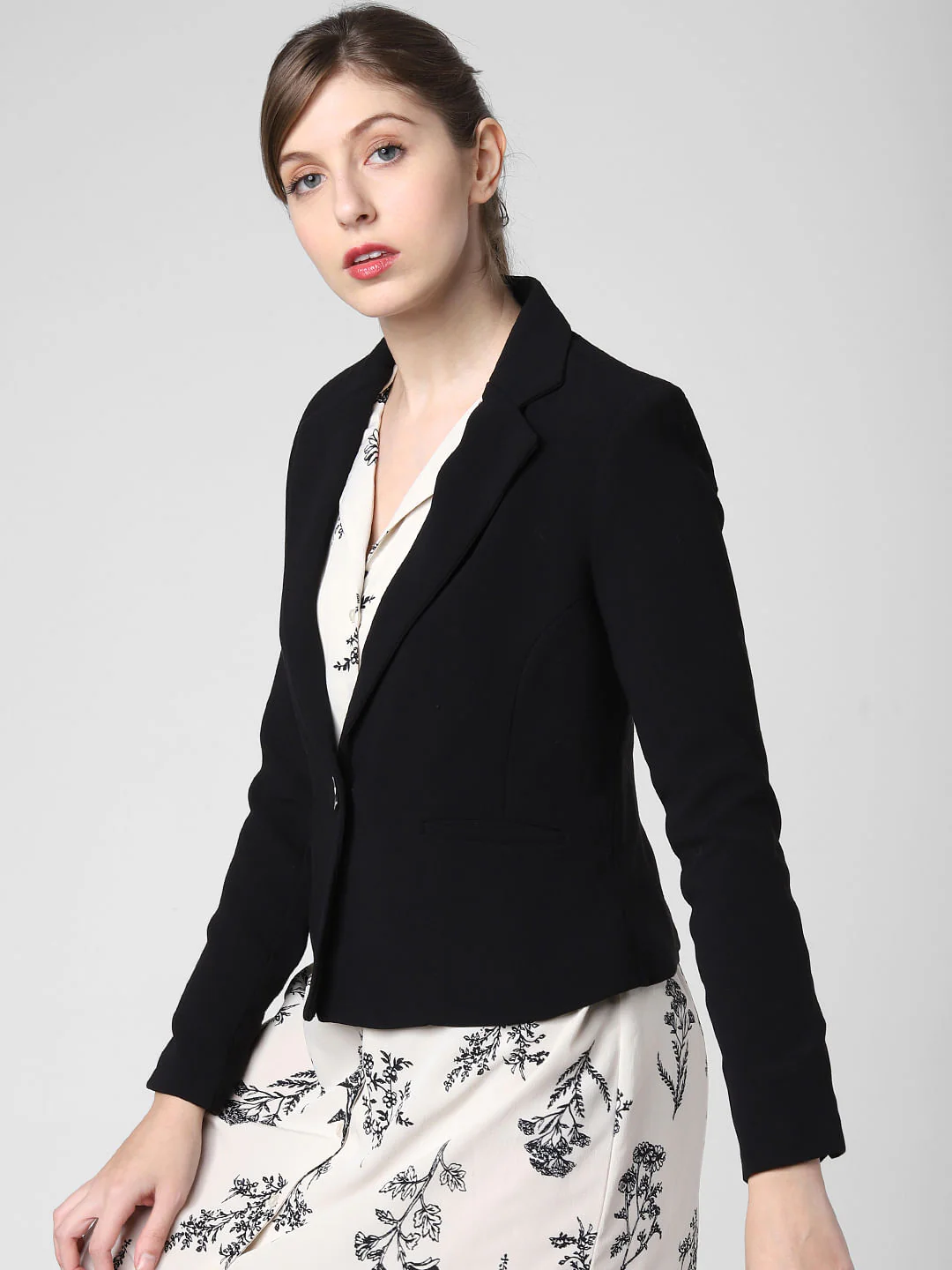 Black Single Button Formal Blazer - Image 3