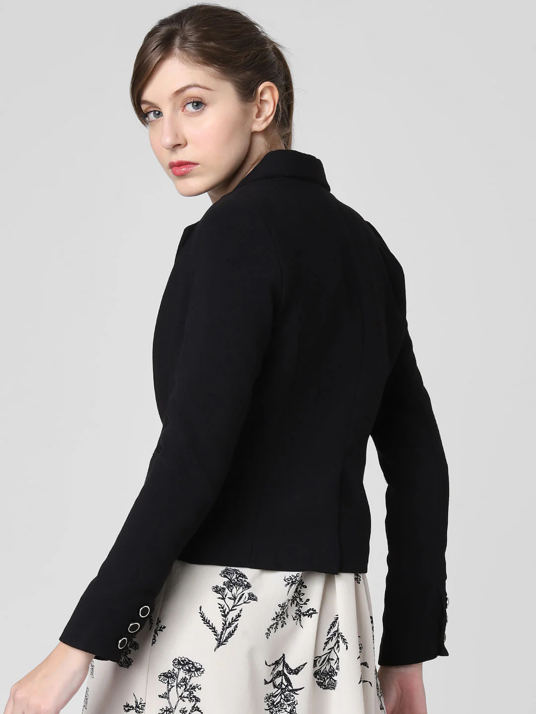 Black Single Button Formal Blazer - Image 4