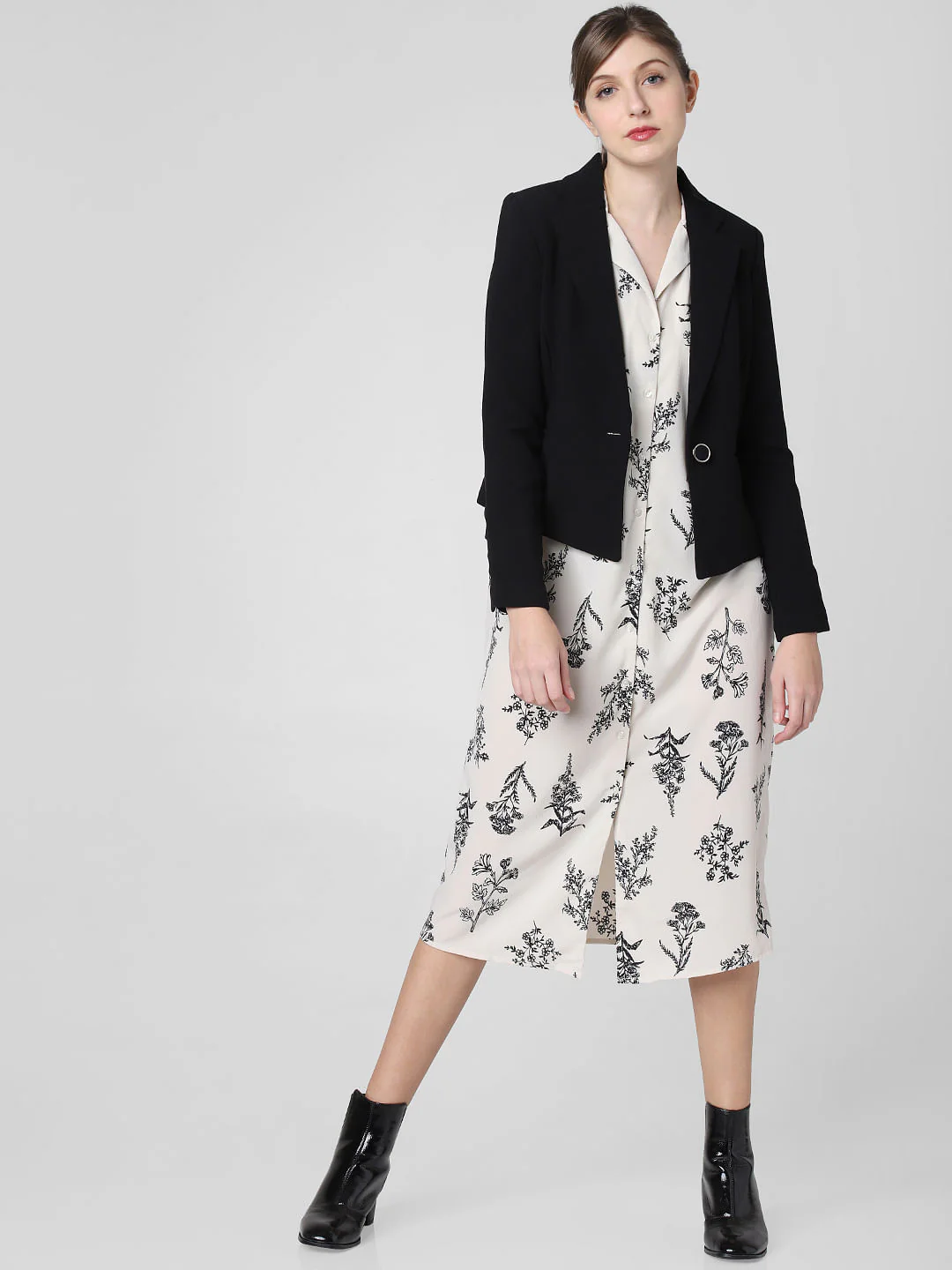 Black Single Button Formal Blazer - Image 5