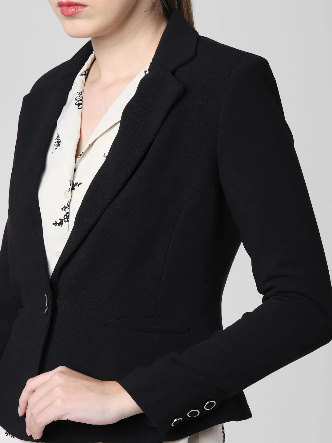Black Single Button Formal Blazer - Image 6