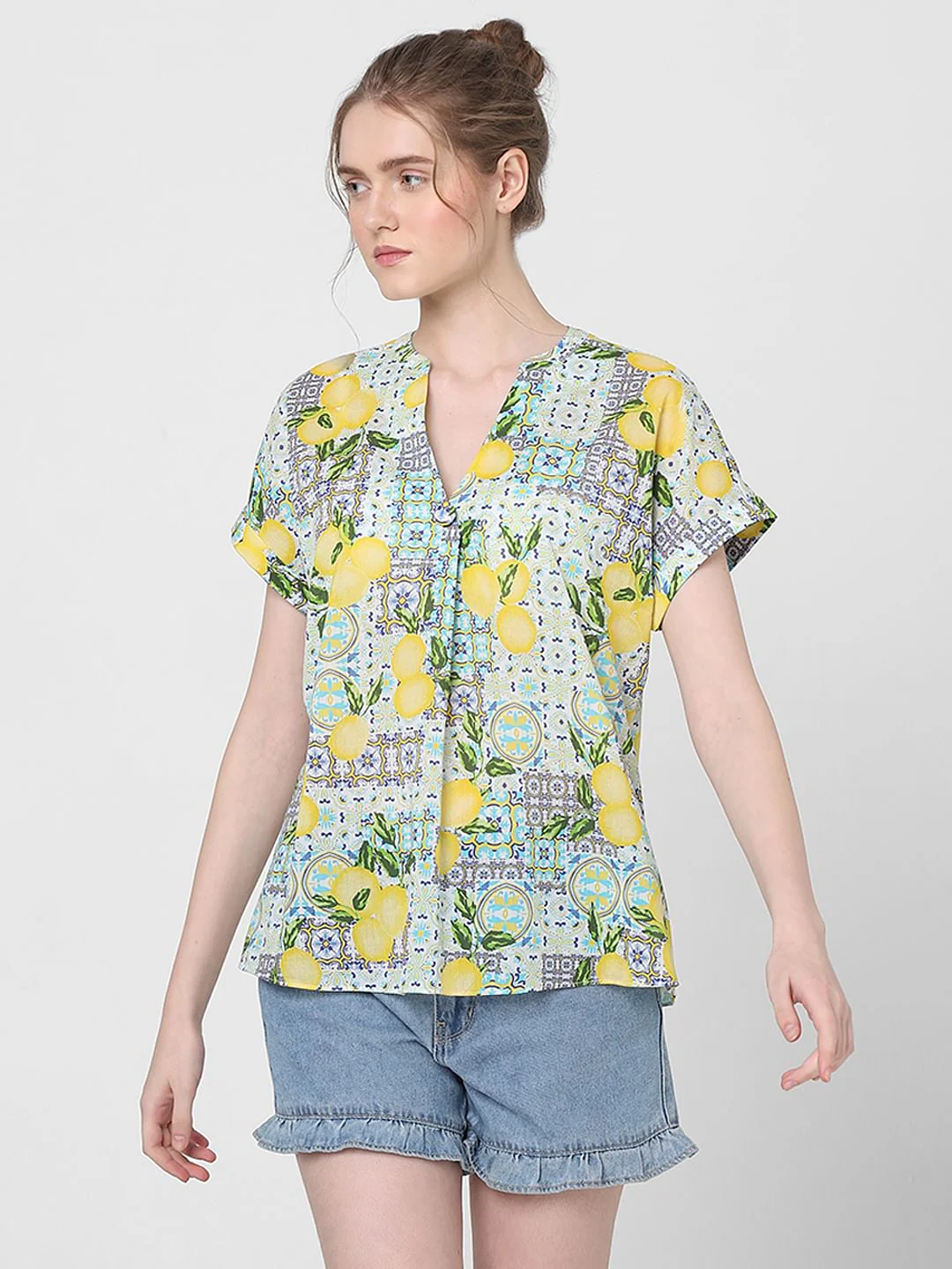 Yellow Lemon Printed Top - Image 2