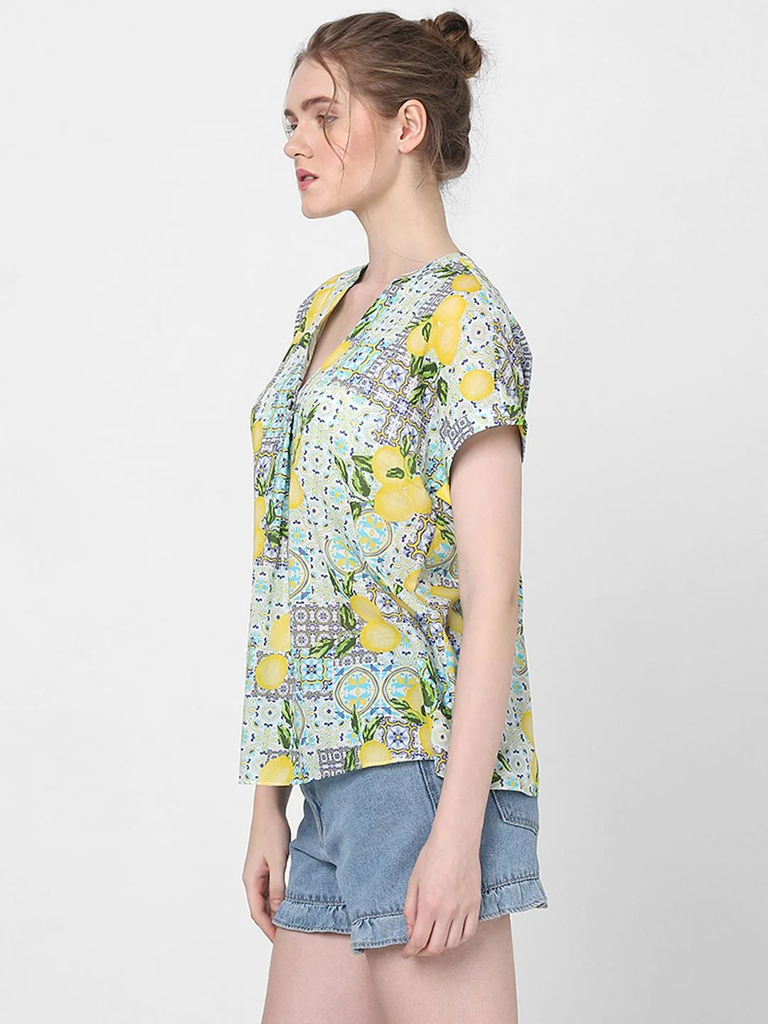 Yellow Lemon Printed Top - Image 3
