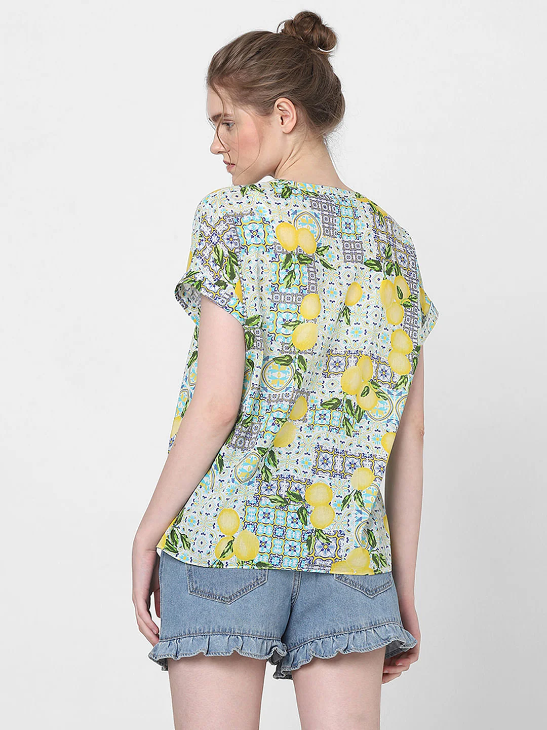 Yellow Lemon Printed Top - Image 4