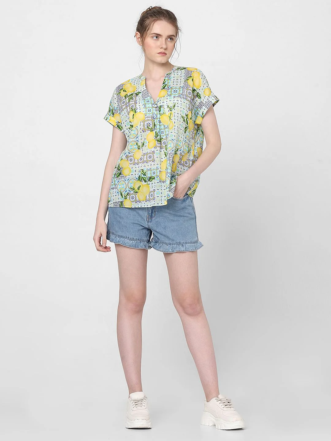 Yellow Lemon Printed Top - Image 5