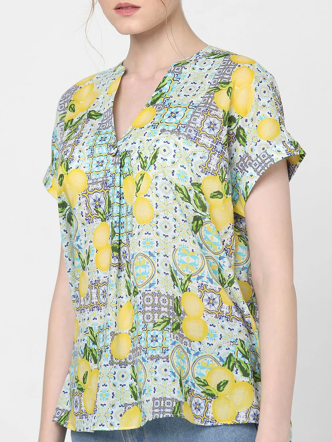 Yellow Lemon Printed Top - Image 6