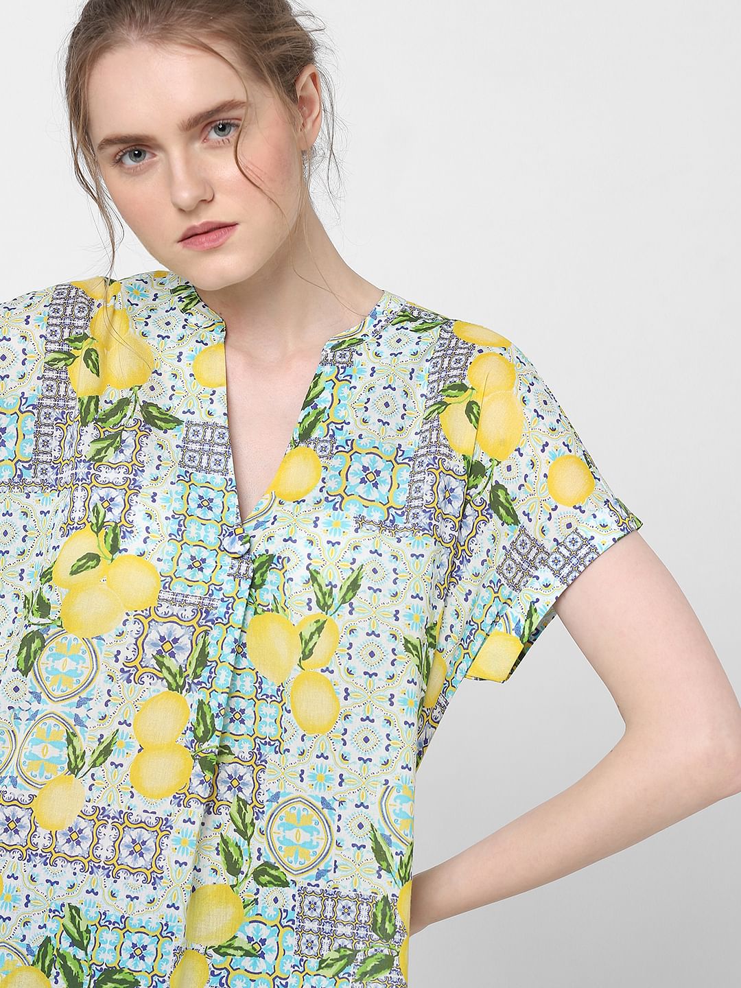 Yellow Lemon Printed Top - Image 8