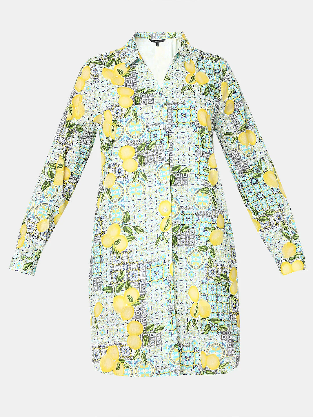 Green Printed Shirt Dress - Image 7