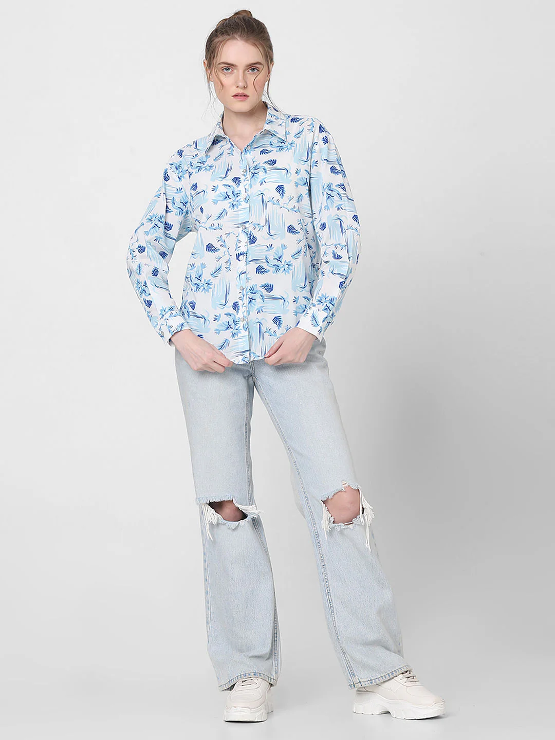 White Floral Shirt - Image 5
