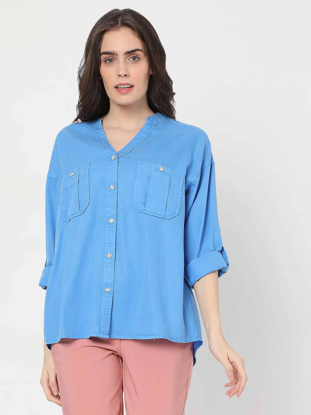 Blue Box Pleat Pocket Shirt - Image 2