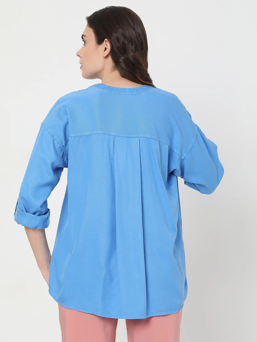 Blue Box Pleat Pocket Shirt - Image 4