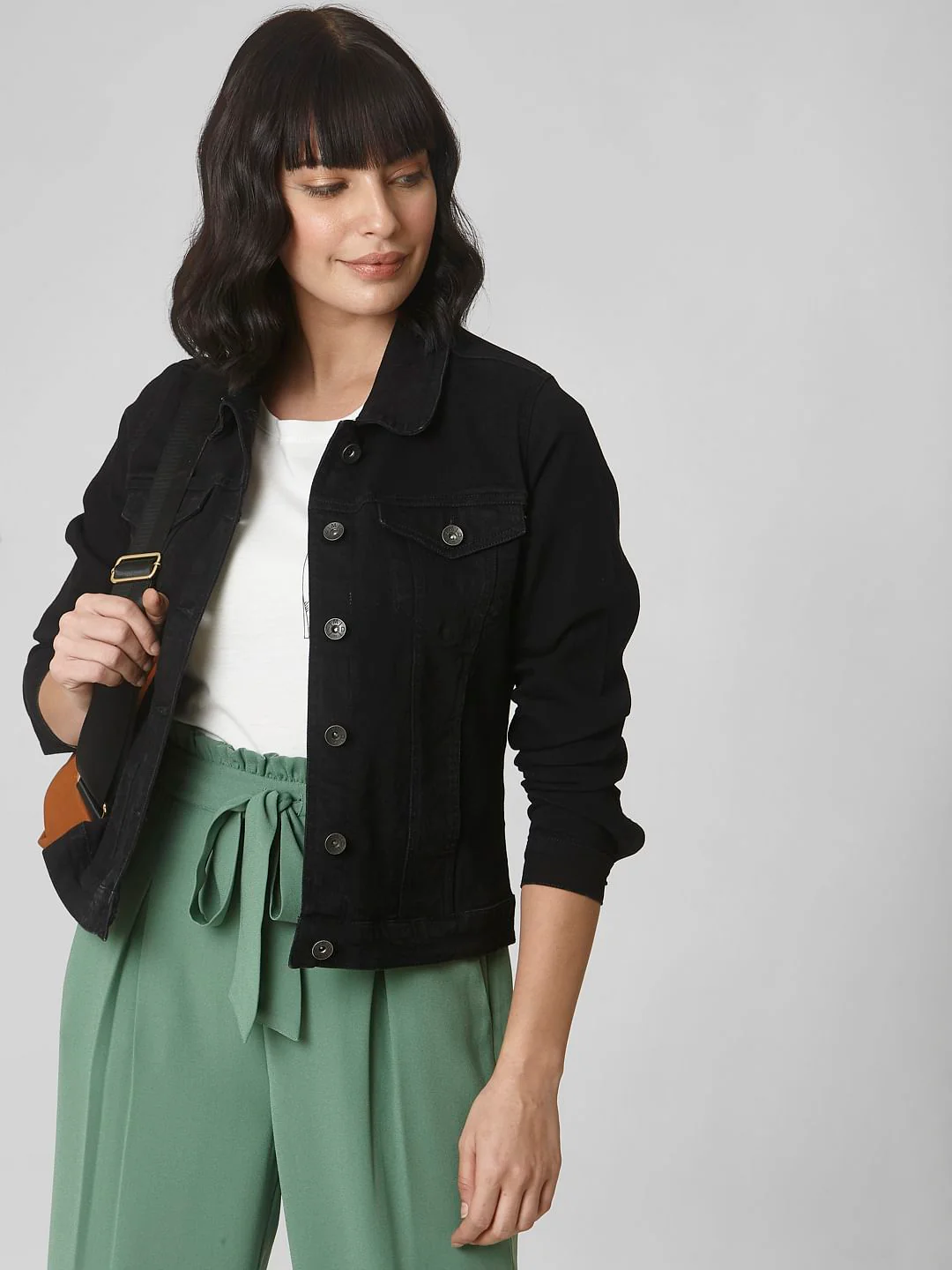Black Denim Trucker Jacket