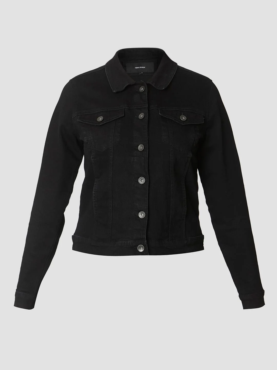 Black Denim Trucker Jacket - Image 7
