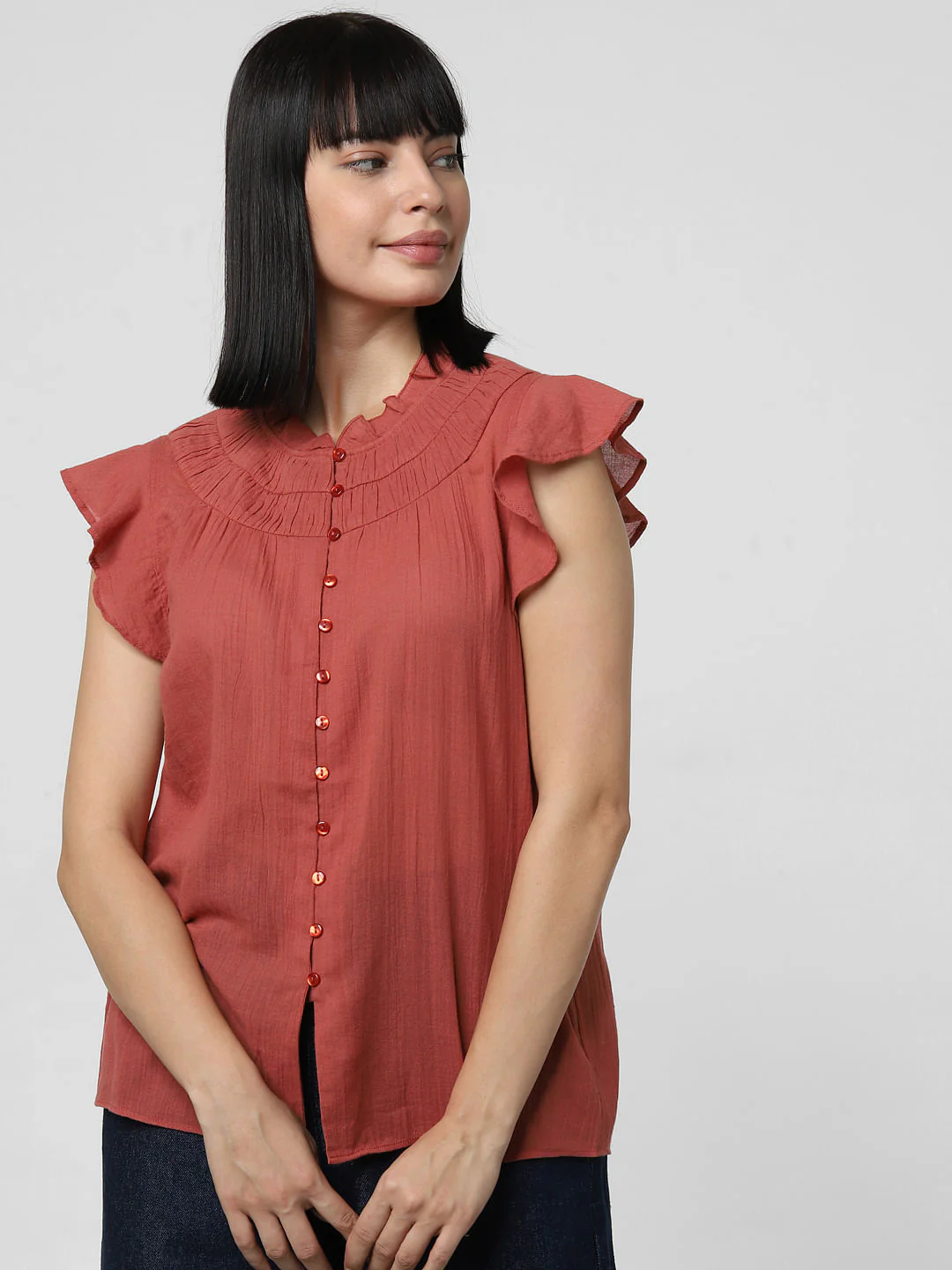 Rust Ruffle Top - Image 2