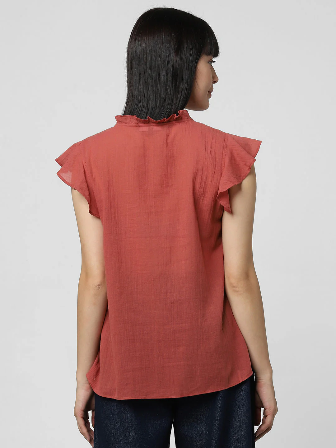 Rust Ruffle Top - Image 4