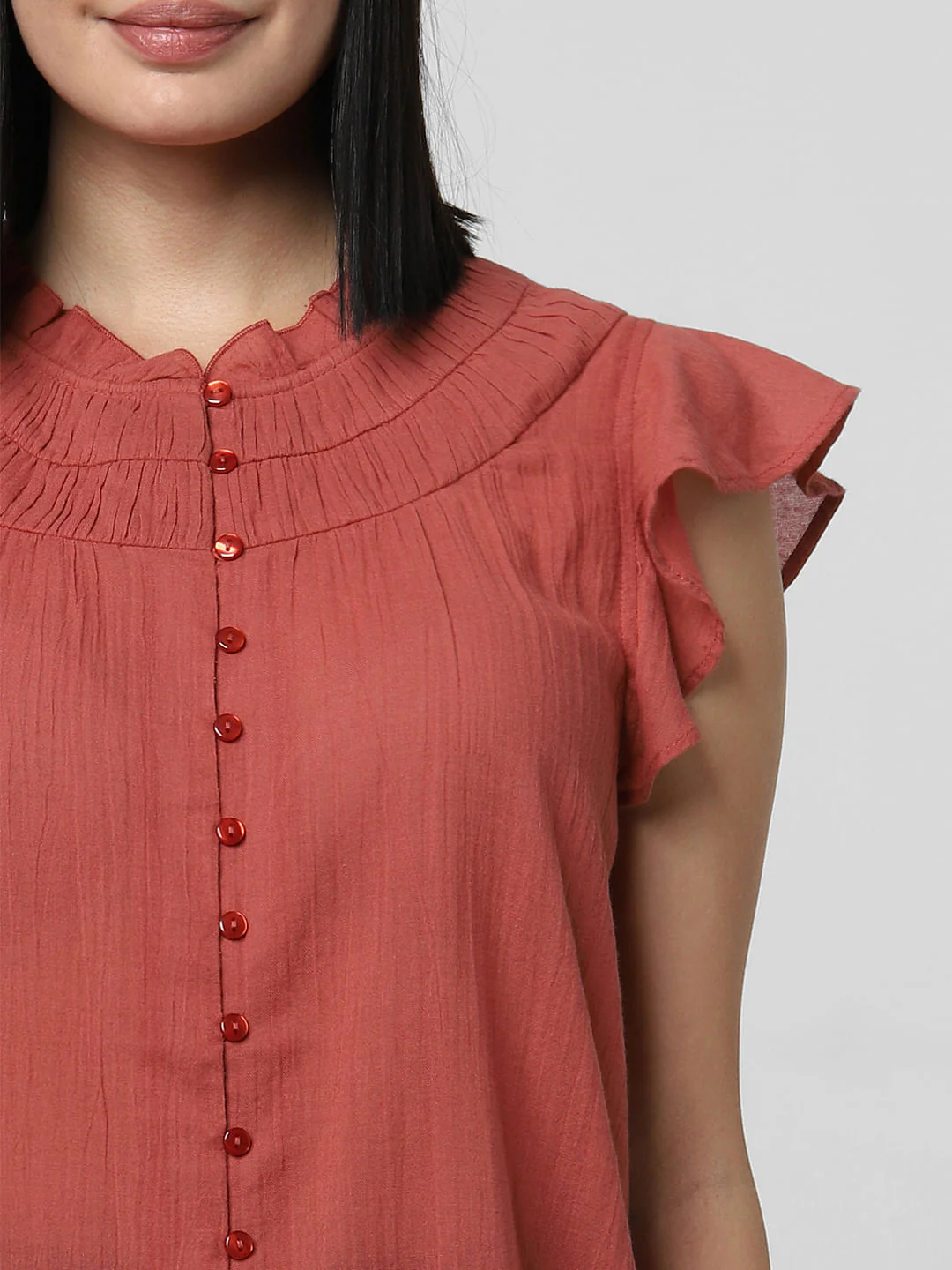 Rust Ruffle Top - Image 5