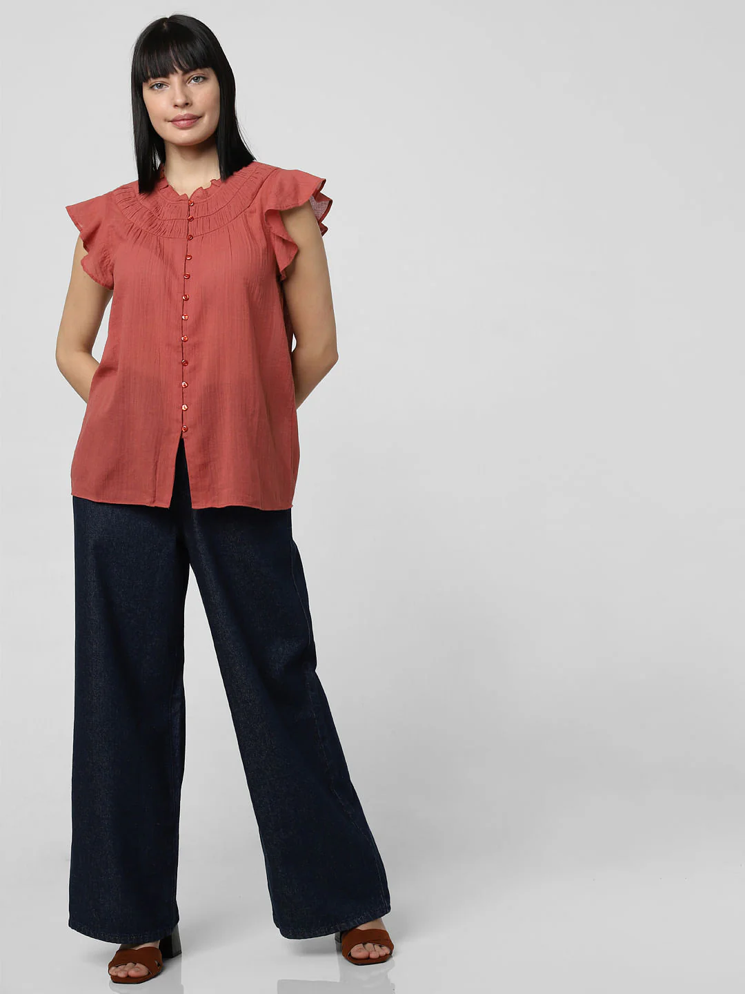 Rust Ruffle Top - Image 6