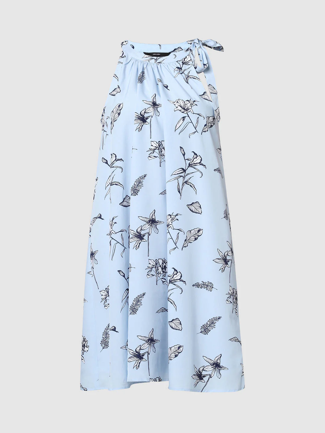 Blue Floral Print Shift Dress - Image 6