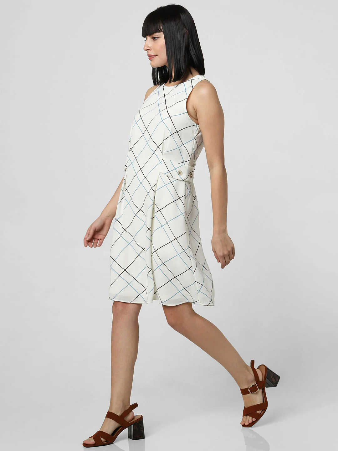White All Over Print Shift Dress - Image 3