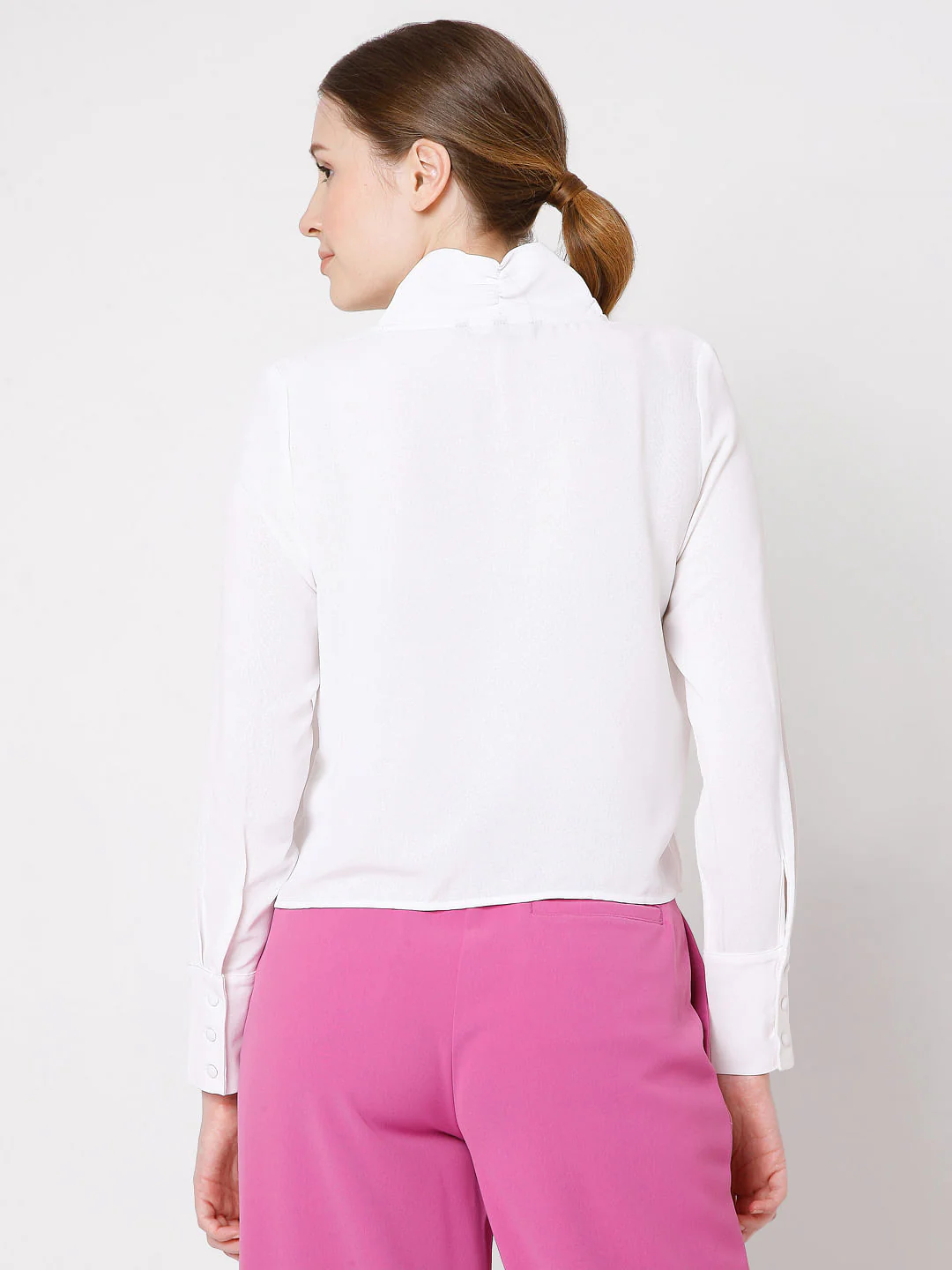 White Button Detail Top - Image 4