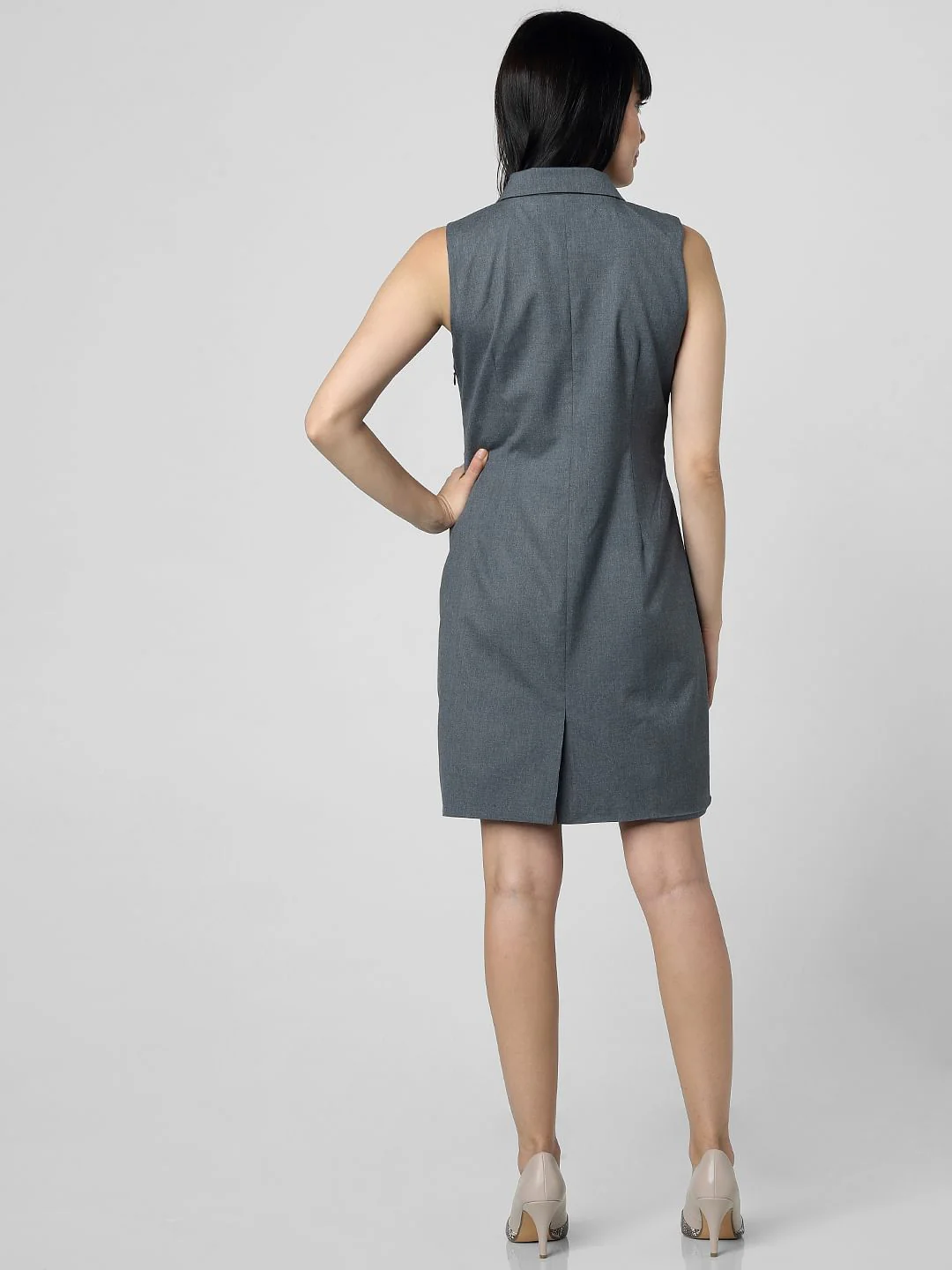 Grey Shift Dress - Image 4