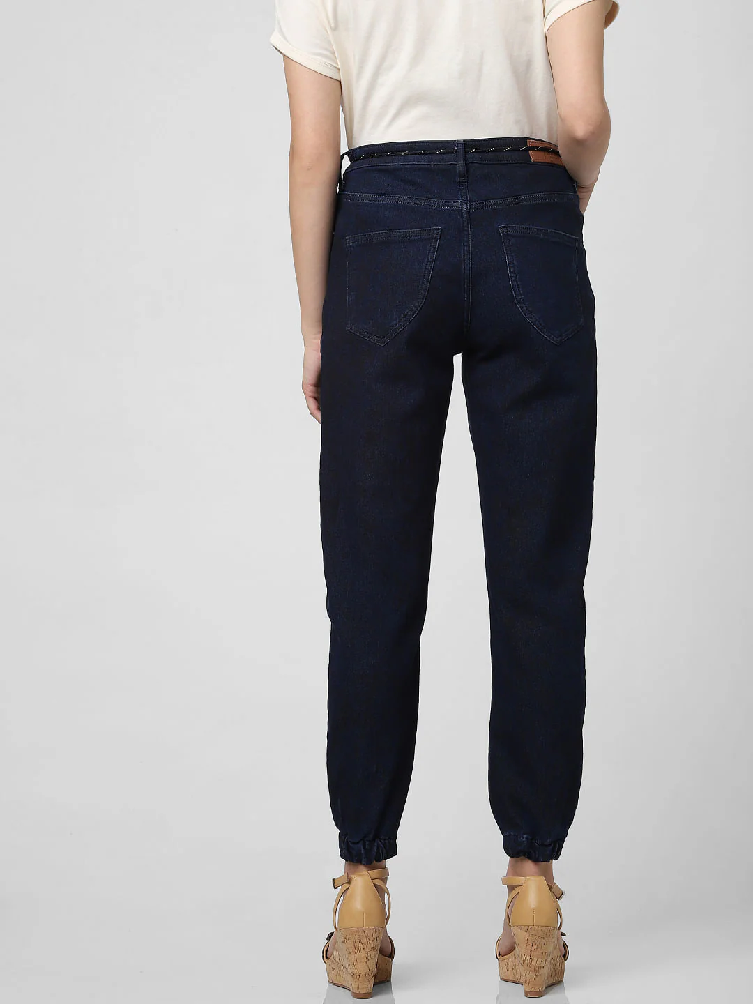 Dark Blue High Rise Joggers - Image 4