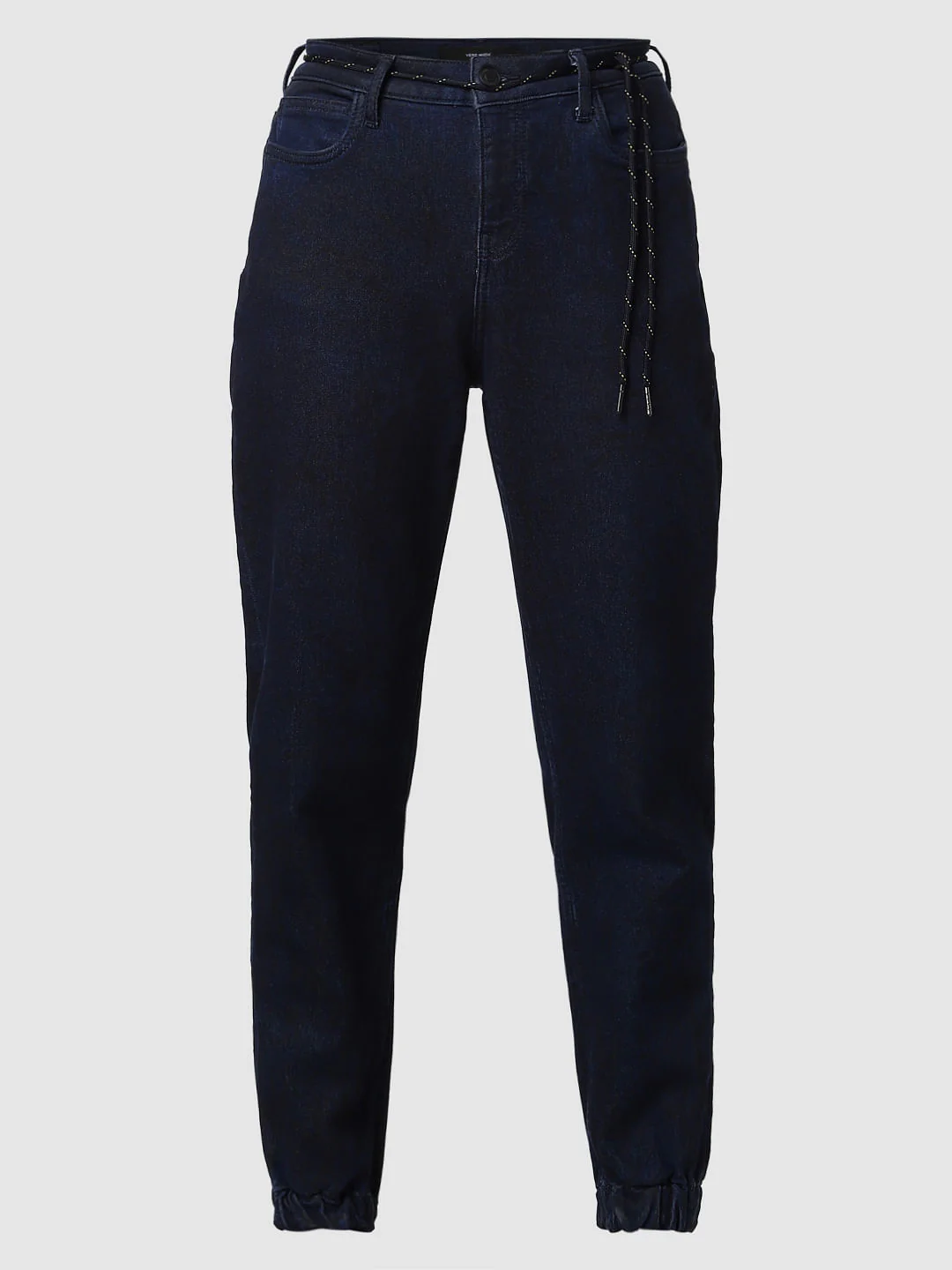 Dark Blue High Rise Joggers - Image 7