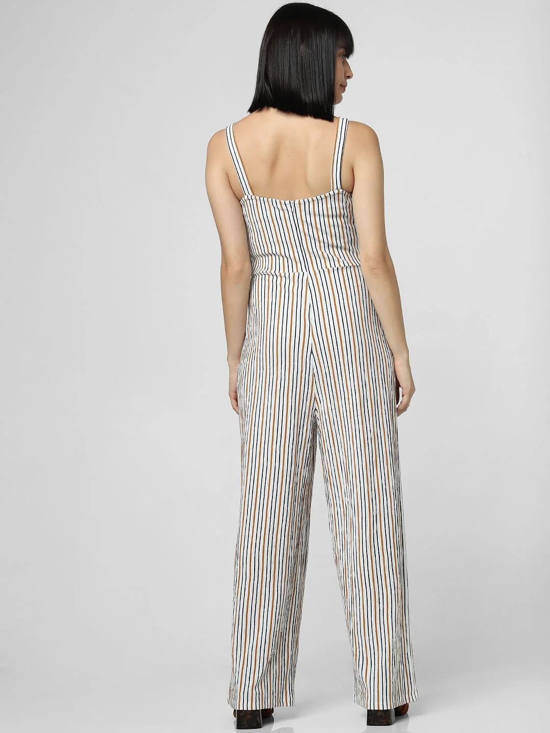 White Striped Jumpsuit - Image 4